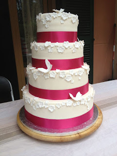 Tortas de Boda Fucsia