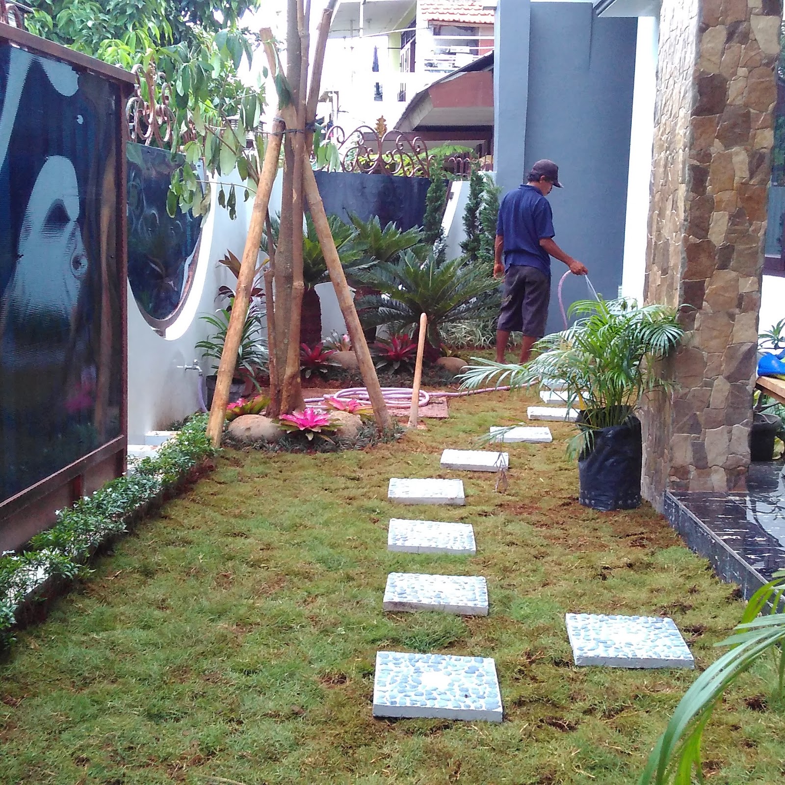 Gambar 87 Desain  Taman  Minimalis  Halaman Depan Belakang 