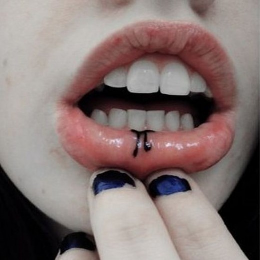 Lip Tattoos Design For Girls