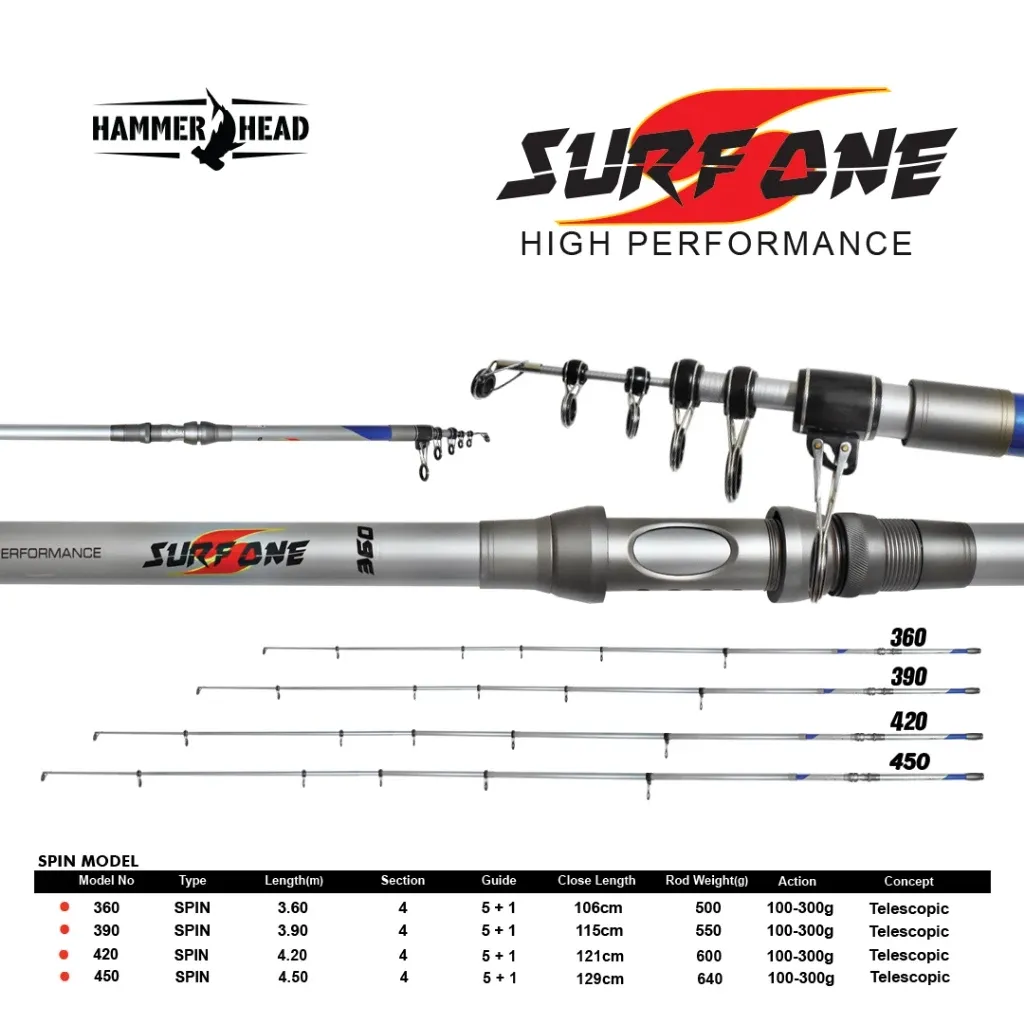 Cek HAMMERHEAD Joran Spinning SURF ONE 390cm - 420cm Carbon Joran Surf Cocok Mancing di Pinggiran Bagan Surf Casting Rock Fishing dengan harga Rp758.000. Dapatkan di Shopee sekarang! https://s.shopee.co.id/1B3buCRvth
