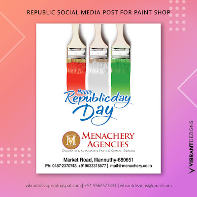 Republic-day-social-media-post-paint-shop, Republic-day-post, social-media post, graphic design thrissur