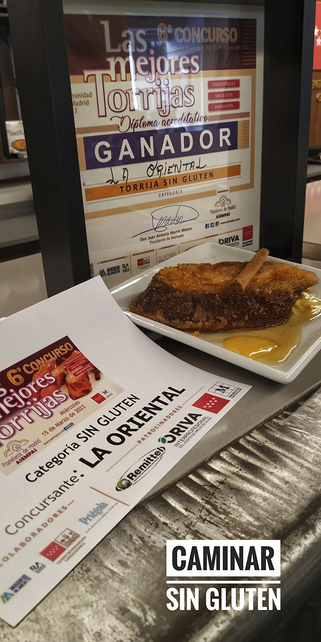 Torrija sin gluten premiada en el 6º Concurso de las mejores Torrija 2023