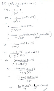 find the particular integral of  (d^3+1)y=sin(2x+3)