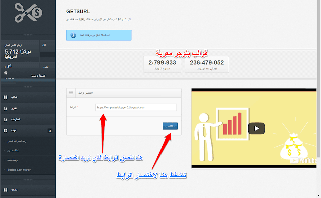 الربح من اختصار الروابط