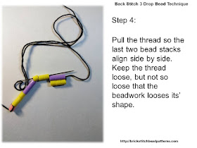 Click the image to view the beaded back stitch beading tutorial image larger.