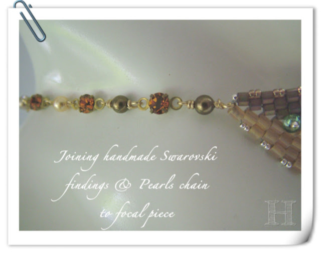 handmade chain with Swarovski Elements