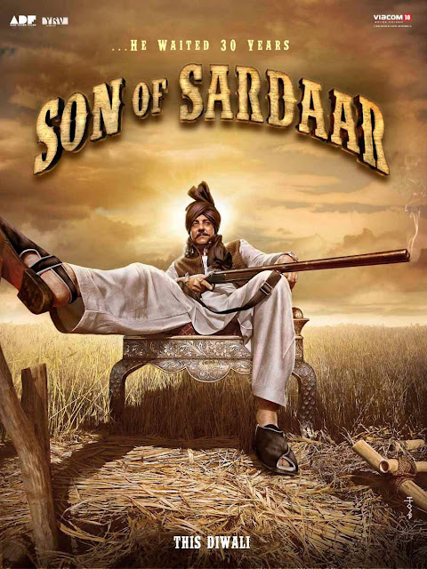 First Look Posters of film Son Of Sardar Starring Ajay Devgn, Sanjay Dutt, Juhi Chawla, Sonakshi Sinha title=