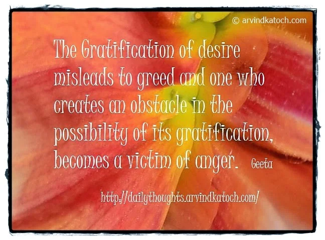 Geeta, Greed, mislead, victim, anger, Daily quote, Quote