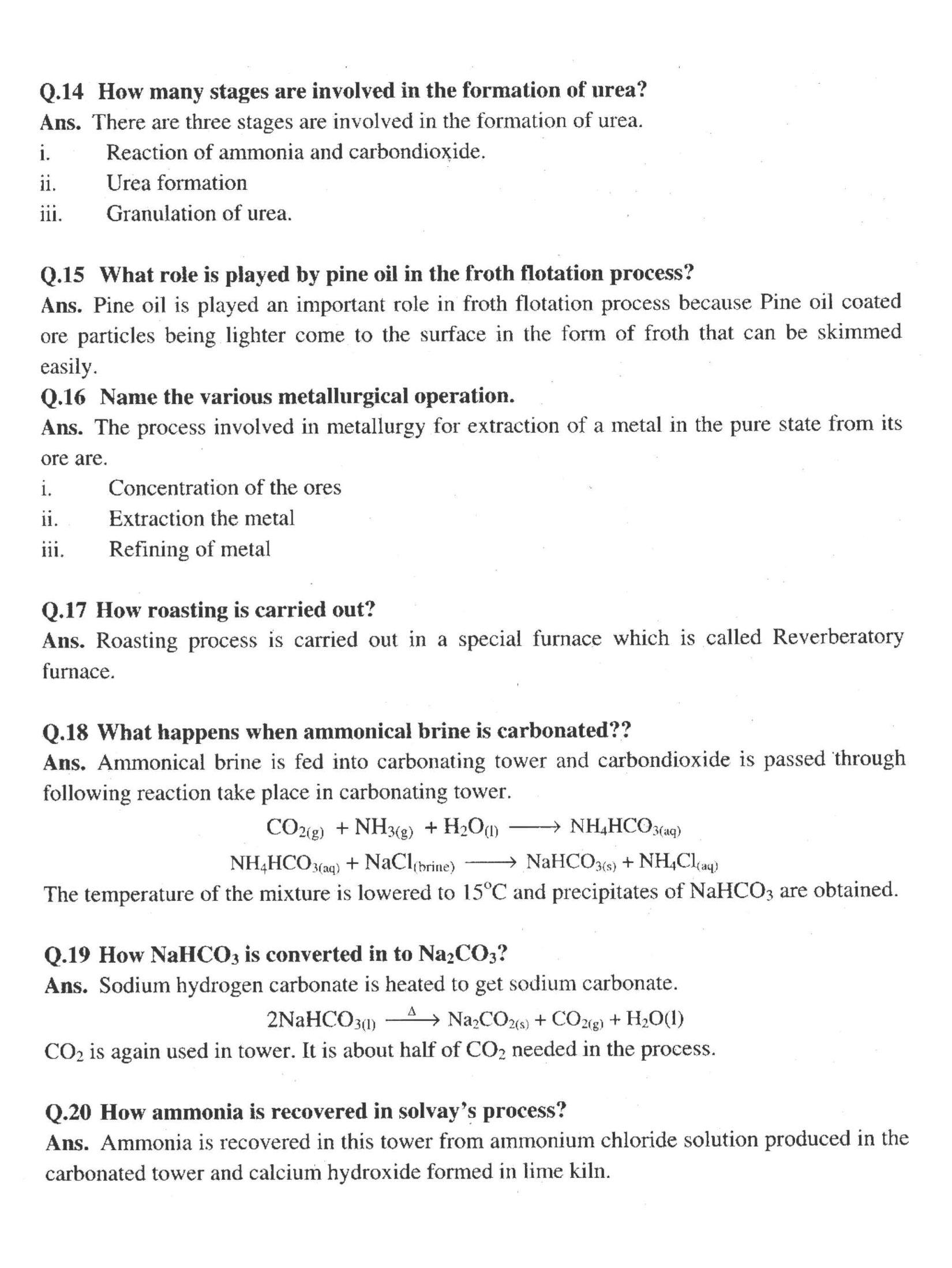 10th Class Chapter 8 Chemistry Notes Chapter Name: Chemical Industries {Short questions answers}