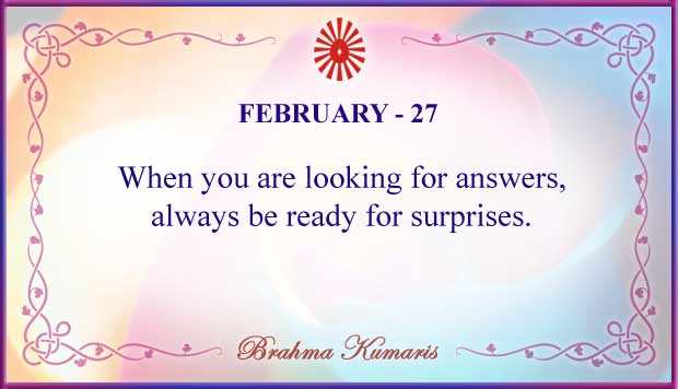 Thought For The Day February 27