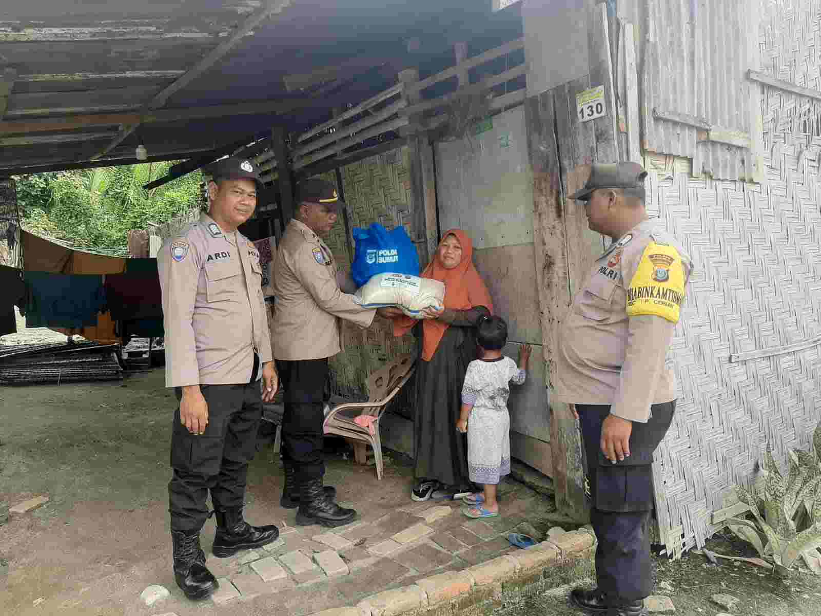 Polres Sergai Melaksanakan Giat Pemberian Bsnsos