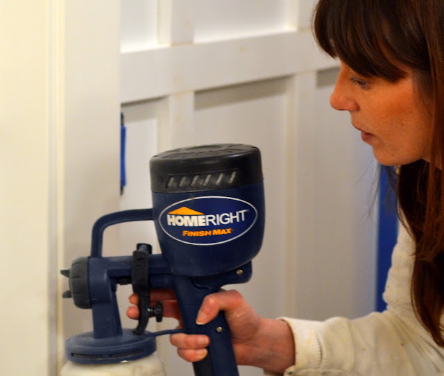 using a paint sprayer to paint inside the home