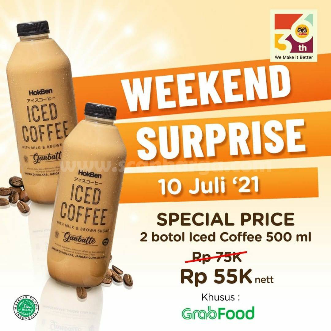 Promo HOKBEN WEEKEND SURPRICE - Beli 2 Botol Iced Coffee Cuma 55K