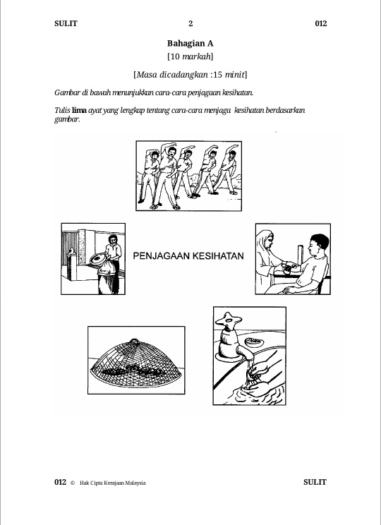 LAMAN CIKGU BAHRI: CONTOH SOALAN BM 2 UPSR 2016