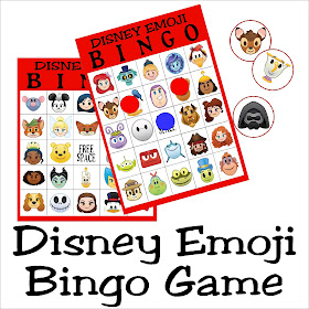 Have fun with your family and friends while social distancing with this Disney Emoji Bingo game perfect for playing in person or via social media.