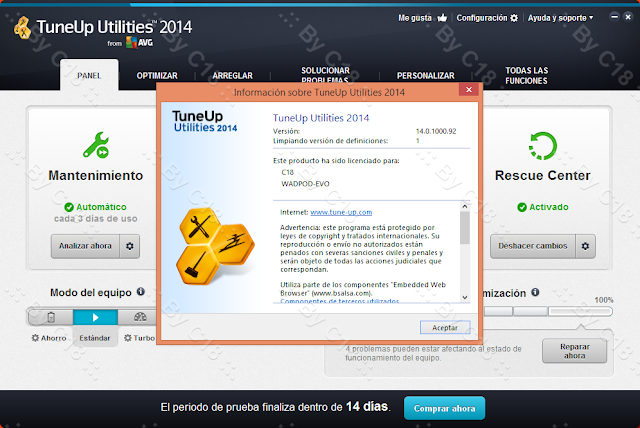 TuneUp Utilities 2014 14.0.1000.92 Final Español [Poderoso 