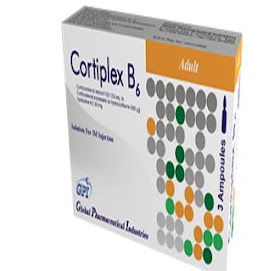 CORTIPLEX حقن كورتيبليكس,حقن كورتيبليكس للبالغين,CORTIPLEX ADULT ,حقن كورتيبليكس للرضع,CORTIPLEX PAEDIATRIC,CORTICOADRENAL EXTRACT 100 CDU/PYRIDOXINE HCL 50 MGمستخلص قشرة الغدة الكظرية مع فيتامين ب6, CORTICOADRENAL EXTRACT 50 CDU/PYRIDOXINE HCL 20 MG,إستخدامات حقن كورتيبليكس, يستخدم كورتيبليكس ب6  لعلاج فرط الغثيان في الحمل والغثيان والقيء في التسمم الداخلي والخارجي ، في الأمراض المعدية السامة ، النقاهة من الأمراض الموهنة ، والوهن ، ومرض الإشعاع  كورتيبليكس ب6 عبارة عن مستخلص كامل من قشرة الغدة الكظرية ومكمل بفيتامين,  فرط الغثيان في الحمل والغثيان والقيء في التسمم الداخلي والخارجي وفي الأمراض المعدية السامةو مرض الإشعاع,الآثار الجانبية CORTIPLEX حقن كورتيبليكس,الحمل والرضاعة CORTIPLEX حقن كورتيبليكس,التفاعلات الدوائية CORTIPLEX حقن كورتيبليكس,الجرعات CORTIPLEX حقن كورتيبليكس,فارما كيوت,دليل الادوية المصري