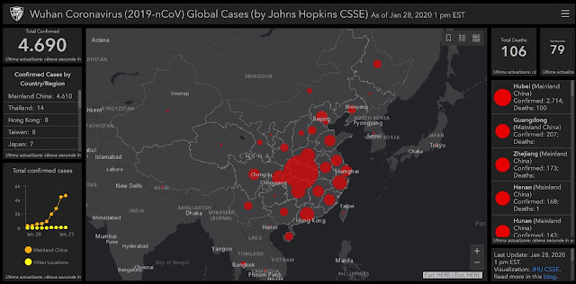 Harta epidemică 28.01 - 31.01.2020