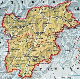Mappa di Trentino Alto Adige