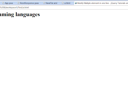 Jquery Tutorial - How To Alter Multiple Html Elements Inward I Line
