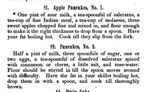 Civil War Recipe for Apple Pancakes