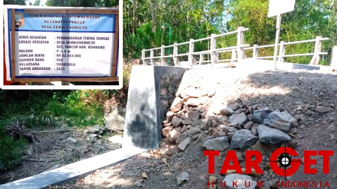Luar Biasa,, !! Hasil PAD Desa Gemblengmulyo Terealisasi Bangunan Tebing Sungai