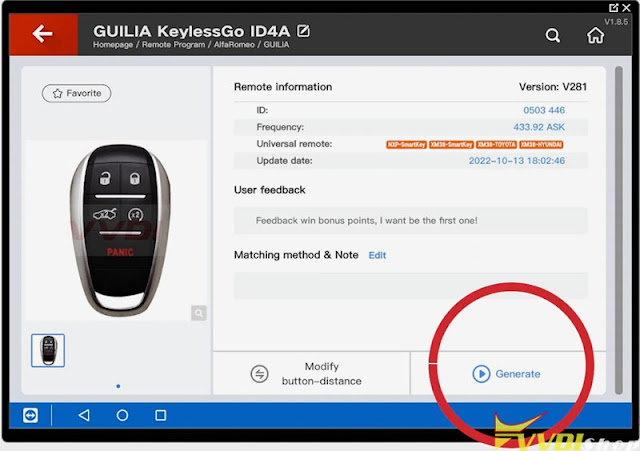 VVDI Key Tool Plus Program SW-007 Watch to Alfa Romeo Giulia 3