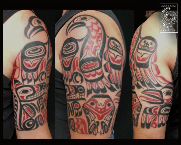 Hawaiian Totem Pole Tattoo Tatouage haida -haide tattoo