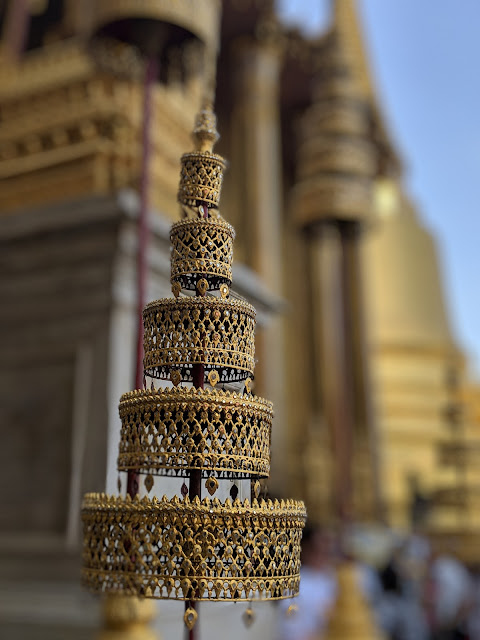 Gold filigree at the Grand Palace in Bangkok, Thailand