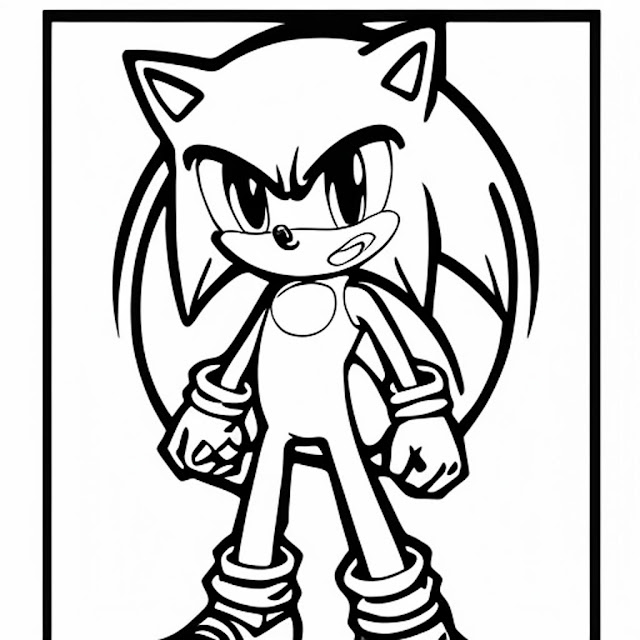 Sonic Prime coloring activity
