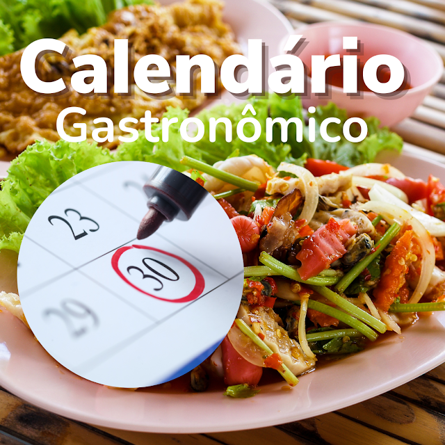 Calendário com datas comemorativas para restaurantes