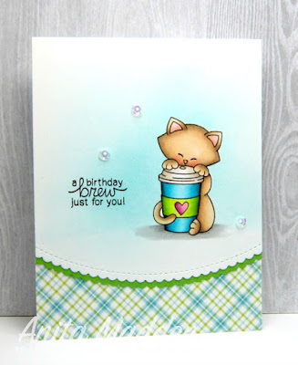 Newton Loves Coffee Card by Anita Maddon featuring Newton's Nook Deisgns