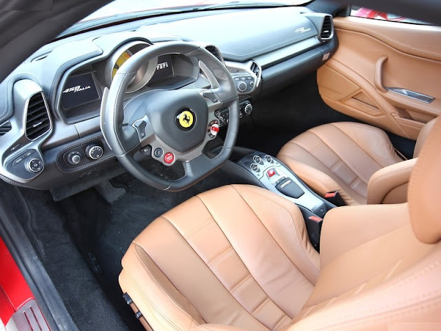 Picture Showing Interior Portion of a Ferrari 458 Italia