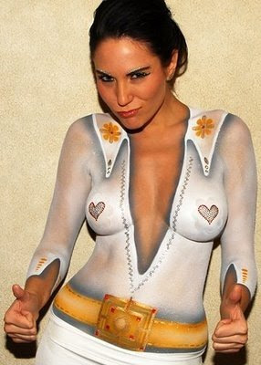 Celebrity Female With Body Painting