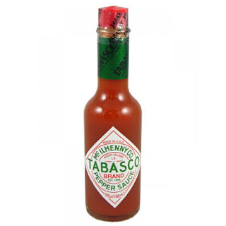 Bottle of Tabasco pepper hot sauce