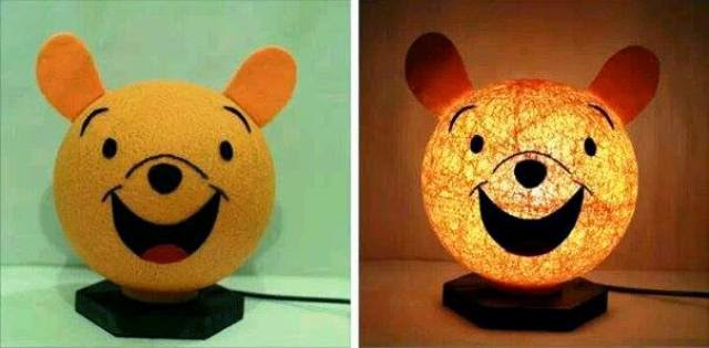 Kreasi Lampion Benang Lampu TidurKreasi dan Kerajinan