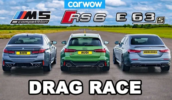 Carwow BMW M5 Competition vs Audi RS 6 Avant vs Mercedes AMG E 63 S