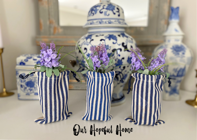 Asian-inspired blue and white chinoiserie ginger jars