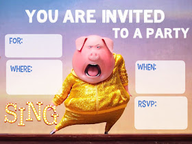 free sing movie invitations