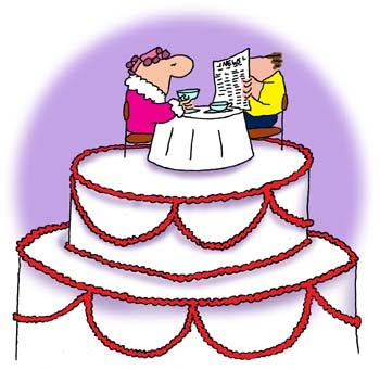 Wedding cakes cartoon