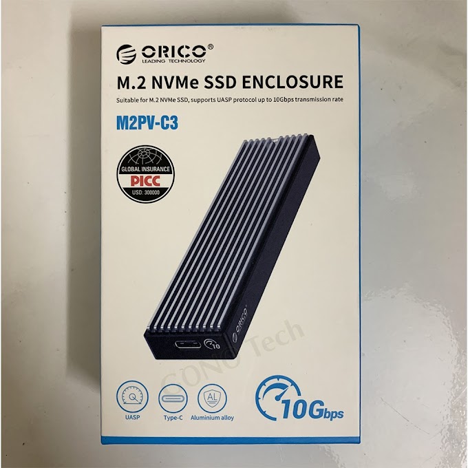 Box ổ cứng SSD M2 NVMe SATA Orico M2PV M2PF M2PJM-C3 chuyển M.2 PCIe NGFF to USB Type-C Hộp đựng SSD làm ổ cứng di động