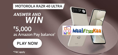 Motorola RAZR 40 Ultra Quiz Answer & Win 5000