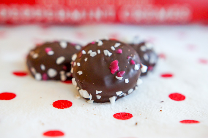 Trader Joe's Dark Chocolate Covered Peppermint Cremes, 3 candies