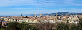 wide angle view of florence city in Italy