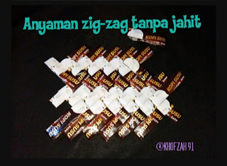 Anyaman zig-zag tanpa jahit