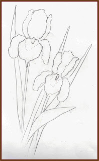 Weekly : Doodles and tuts: How to draw an Iris flower: Method 2