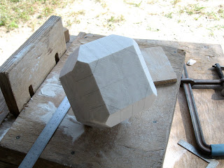 Creative process.Abstract Marble Sculpture