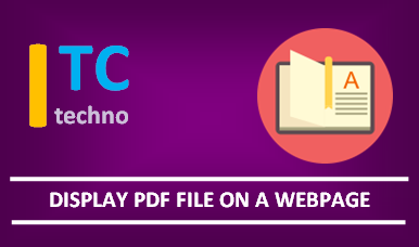 How to display a PDF document on a webpage