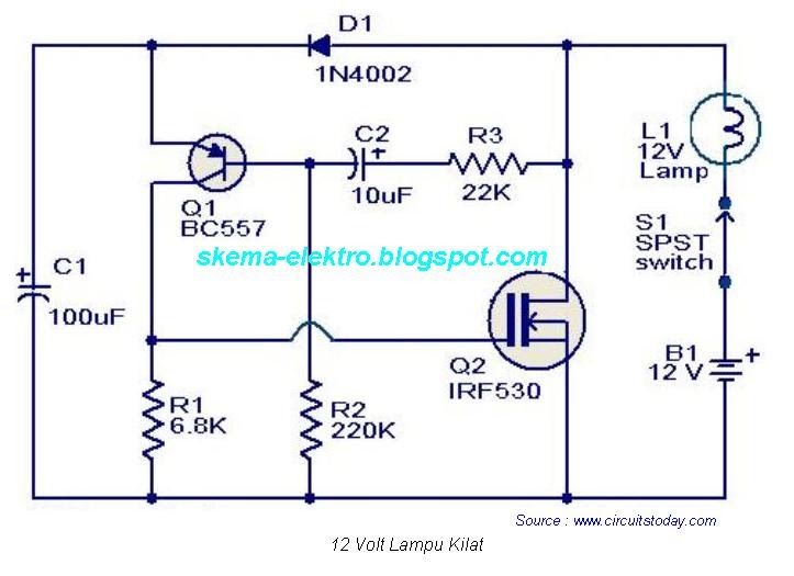 Lampu Kilat 12V schematic diagrams repair design and 