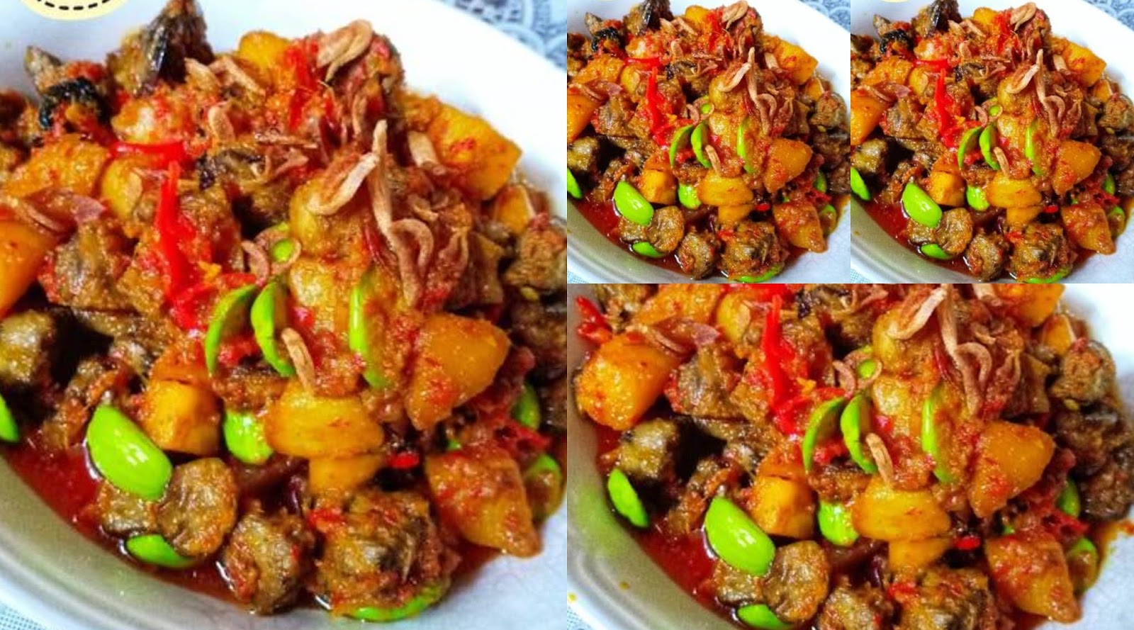 Sambal Goreng Ati Ampela+Kentang+Petai by : Ririn Istiani - Resep Masakan